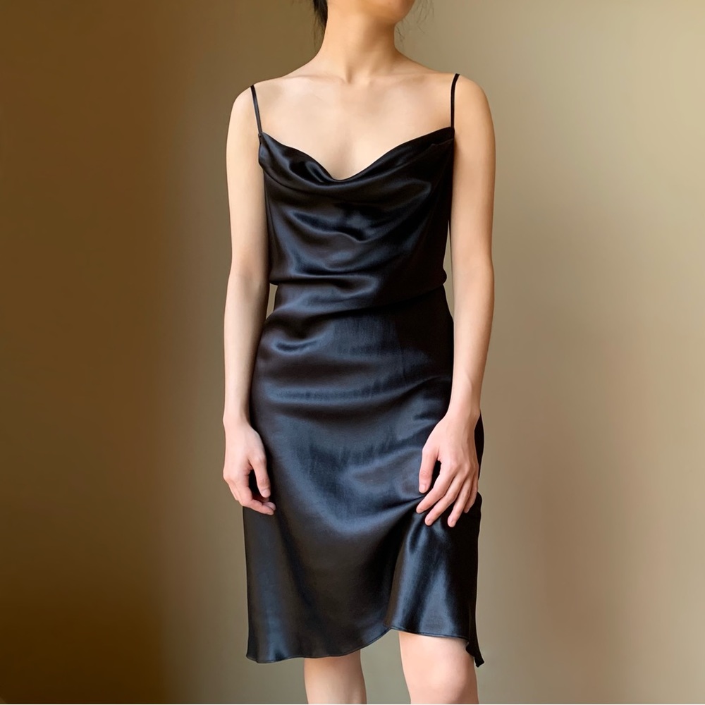 Victoria's Secret vintage 100% silk cowl neck midi dress size L